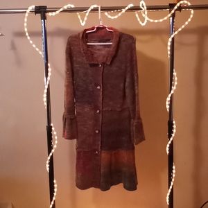 Fever long button sweater